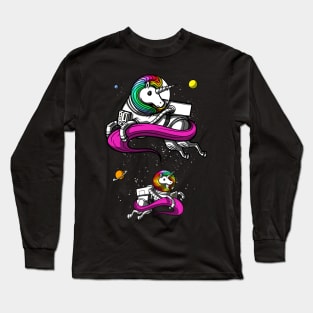 Space Unicorn Astronaut Long Sleeve T-Shirt